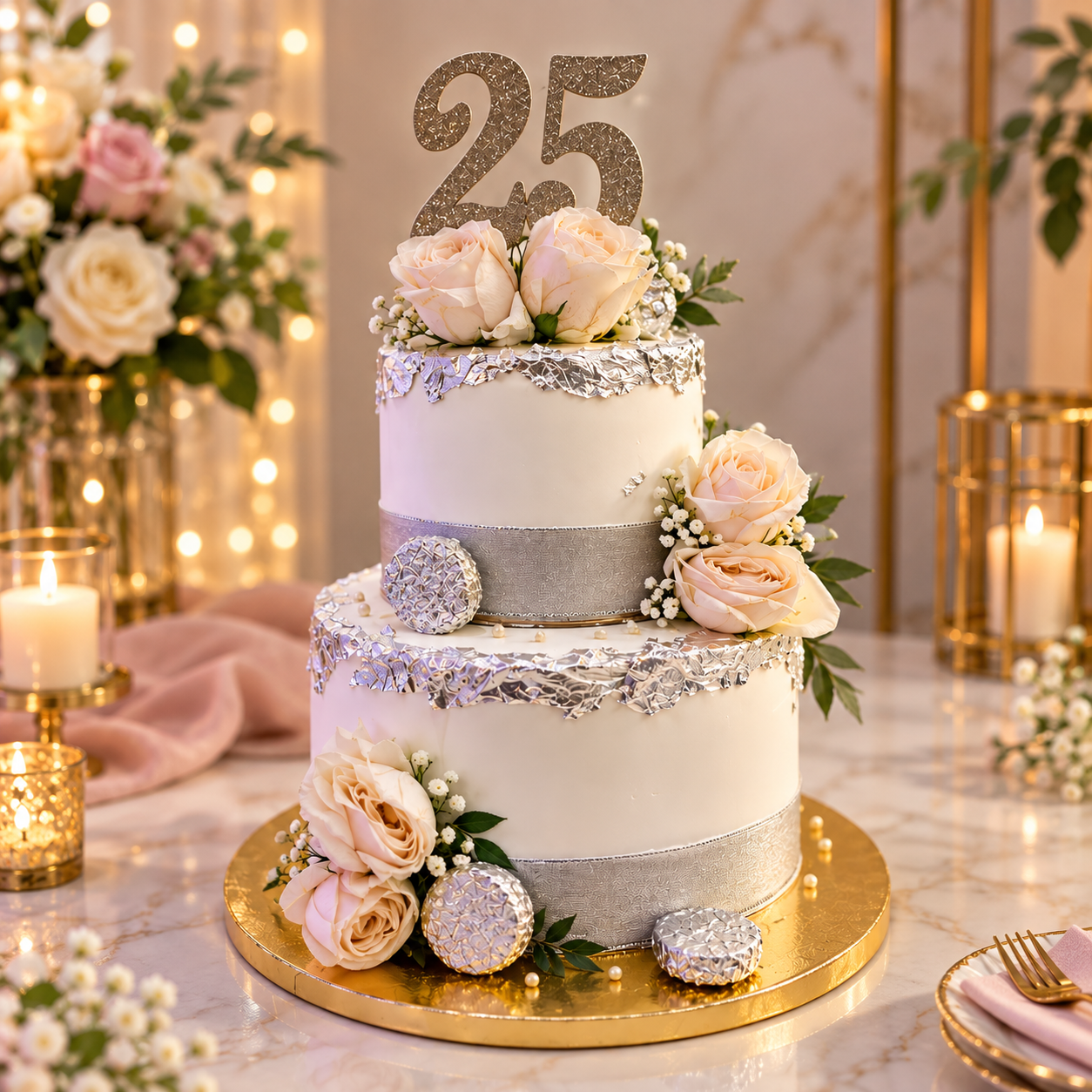 ChatGPT Image Sep 22, 2026, 02_34_58 PM Elegant 2-Tier Wedding Anniversary Cake - Image 1