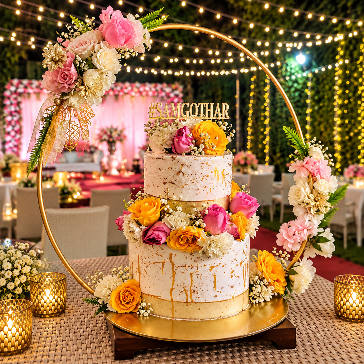 ChatGPT Image Sep 22, 2026, 07_58_30 PM Floral Wedding Cake - Image 1